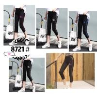 ราคา Legging 8721 กางเกงเลคกิ้ง 5 ส่วน สำหรับโยคะ เล่นกีฬา สำหรับออกกำลังกาย อ้วน อวบใส่ได้ (7858426464)