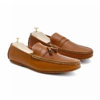 ราคา Brown Stoneรองเท้าหนังแท้ Leather Penny Loafer Classy Oil TannedToffee Tan (431640100)