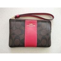 ราคา ของแท้ Coach F58035 SIG PVC LTH CRN ZIP กระเป๋าคล้องแขน กระเป๋าตังค์ (6769864830)