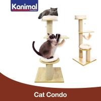 ราคา [105529] Kanimal Cat Tree ของเล่นแมว บ้านแมว คอนโดแมว 4 ชั้น เสาหนา 14 ซม. แข็งแรงพิเศษ Size XXL ขนาด 59x59x151 ซม. (22371503491)