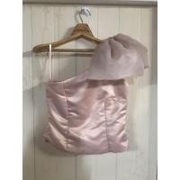 ราคา เสื้อแขนกุดปาดไหล่ข้างเดียว สีโรสโกล โบว์ผูกตรงไหล่ (4857536495)