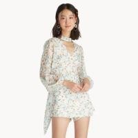 ราคา จั๊มสูทเปิดหลัง Pomelo ลายดอกฟรุ้งฟริ้ง ผูกคอและหลัง (6708744162)