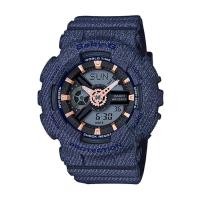 ราคา Casio Baby-G นาฬิกาข้อมือผู้หญิง สายเรซิ่น รุ่น BA-110DE-2A1 - สีดำ (443340982)
