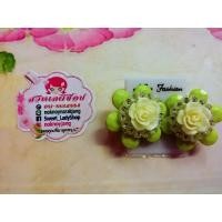 ราคา ต่างหูหนีบดอกไม้ทองกวาวย้อนยุค (2058337979)