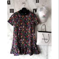 ราคา มินิเดรส ZARA เดรสลายดอก งานป้าย y.p.y (1840105229)