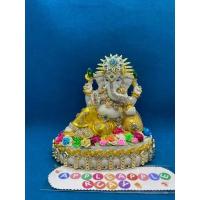 ราคา พระพิฆเนศปางนั่งเสวยสุขเอกเขนก ประทานพรองค์เนื้อเรซิ่นขนาดหน้าตัก3นิ้วตกแต่งสวยงามอาภรณ์สีแดง (16166710361)