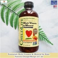 ราคา ChildLife - Essentials Multi Vitamin & Mineral for Kids, Natural Orange/Mango 237 ml วิตามินรวมและแร่ธาตุ แบบน้ำ (19120547611)