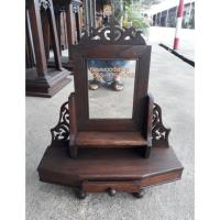 ราคา คันฉ่องไม้สัก โต๊ะเครื่องแป้งไม้สัก สีโอ็ก (7937147296)