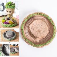 ราคา จานรองกระถาง ที่รองน้ำ งานสวย มีน้ำหนัก ลายต้นไม้ baby groot (9230203608)