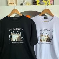 ราคา ไฟ! 2023 MOST เสื้อยืด Oversize ลาย Cats Community ผ้าหนา สกรีนคุณภาพ OVS ZO (19794885246)
