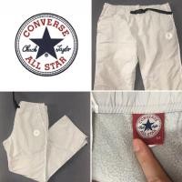 ราคา Converse all star กางเกงวอร์ม ด้านนอกเป็นผ้าร่ม ด้านในเป็นผ้านวมไม่หนามาก มีสายปรับที่เอวเก๋ๆ สีครีมโทนเทา (4119196671)