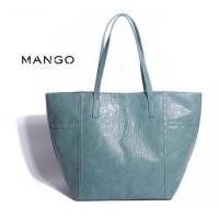 ราคา กระเป๋าMango PU leather ประดับหมุด ของใหม่ ป้ายห้อย (1287987817)