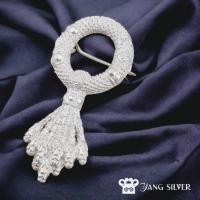 ราคา เข็มกลัดพวงมาลัย เข็มกลัดเงินแท้อุบะพวงมาลัยวันแม่ (BD009) เงินแท้ silver92.5% ดอกมะลิวันแม่ (22354856719)