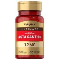 ราคา Astaxanthin 12 mg. (แอสตร้าแซนติน) PipingRock 60 Softgels (13443312303)