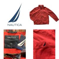 ราคา Nautica เสื้อคลุม แจ็คเก็ต สีแดง ซิปหน้า เสื้อกันหนาว ของแท้ มือหนึ่ง (25020638445)