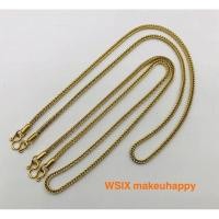 ราคา สร้อยสแตนเลสแท้ลายสี่เสาเหลี่ยม3mm ยาว22นิ้วและ 24นิ้วเลเซอร์สีทองทั้งเส้น (9541611008)