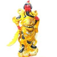ราคา เทพเจ้า กวนอู สูง25ซม.ทรงชุดสีเหลือง ปางออกรบถือของ้าวมังกร เสริมอำนาจบารมีแด่ผู้บูชา (2233296031)