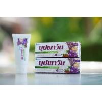 ราคา ยาสีฟันสมุนไพร บุปผาวัน Buppawan สูตรข้าวไรซ์เบอร์รี่ กลิ่นบลูเบอร์รี่ SLS ขนาด 40 กรัม สินค้า OTOP 5 ดาว (16994422569)