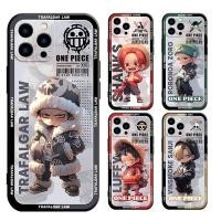 ราคา เคส iphone 12 13 14 PLUS PRO MAX MINI TPU นิ่ม เนื้อแมตต์ ลายวันพีช ลูฟี่ โซโร ace สําหรับ (24253988228)
