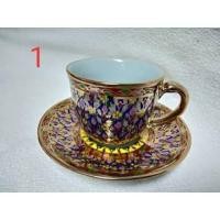 ราคา ชุดแก้วกาแฟเบญจรงค์ พร้อมกล่องไหม @otoploei (7932502673)