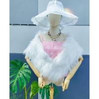 ราคา ผ้าคลุมไหล่ขนมิ้งค์ขนเฟอร์ พร้อมส่ง (21465183050)