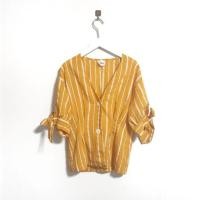 ราคา เสื้อแขนตุ๊กตาผูกโบว์สีเหลืองมัสตาร์ด (5934500702)