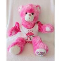 ราคา ตุ๊กตาหมีบิ้วอะแบร์ + เสื้อบิ้วแท้ Build A Bear Pink Teddy Bear Hearts Love ขนาด 17 นิ้ว ป้าย Build A Bear (13769398076)