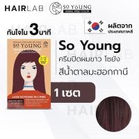 ราคา พร้อมส่ง So Young Herbal Speed Color สีน้ำตาลมะฮอกกานี ครีมปิดผมขาว ไร้แอมโมเนีย ครีมย้อมผม ปิดผมหงอก ครีมเปลี่ยนสีผม (13611215435)