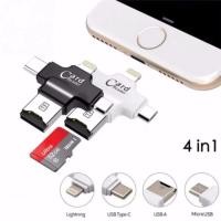 ราคา SUNWAY การ์ดรีดเดอร์ 4 in 1 OTG card reader,TF, Lightning 8-pin, Micro USB, Type-C Smart Card Reader (5412413689)