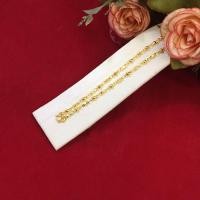 ราคา สร้อยคอทองเคลือบแก้ว ความยาว 19.5-20 นิ้ว น้ำหนักเทียบเท่า 2 สลึง สร้อยทอง สร้อยแฟชั่น ทองชุบ ทองเคลือบแก้ว ทองปลอม (10163176837)