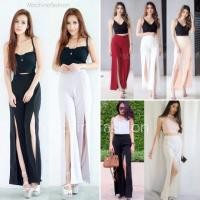 ราคา กางเกงผ่าหน้า ผ้าฮานาโกะ (มีเก็บเงิน​ปลายทาง)​ (144168498)