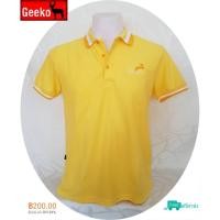 ราคา เสื้อโปโล แฟชั่น ( Polo Shirt )แบรนด์ Geeko ตรากวาง ชาย รุ่นสลิมสี เหลือง ( ขลิบ คอ แขน ) 020SM37 (2117930185)
