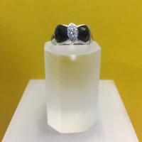 ราคา แหวนนิล แหวนเงินแท้ 925 นิลแท้กาญจนบุรี ตัวเรือนชุบทองคำขาว ทรงโบว์น่ารักมาก (6824581269)