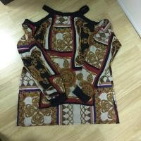 ราคา เสื้อแขนยาวเว้าไหล่เล่นลาย (2808283643)