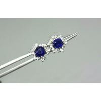 ราคา ต่างหูไพลินแท้พลอยเพทายขาว (5554979469)