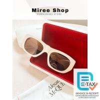 ราคา Alexander McQueen Rectangular 1 Sunglasses ของแท้ AM0450S (24514510912)
