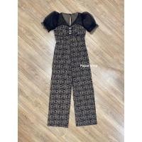 ราคา Valley girl จั๊มสูทขายาว สีดำ แขนสั้น แต่งผ้าซีทรูช่วงแขน sz.m มือ1ป้ายห้อย (19111782625)