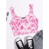 ราคา SHEIN.Anda48เสื้อกล้ามครอป สีมัดย้อม พร้อมส่ง (9220777228)