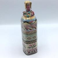 ราคา ขวดแก้วทรายหลากสีลายเก๋ Handmade สินค้าญี่ปุ่นมือสอง (1280744836)