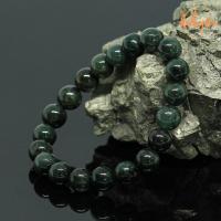 ราคา หินหยกพม่า โทนเข้ม หินหยกแท้ 100% ขนาด 10 มิล Jade กำไลหินมงคล หยกเขียว หินสีเขียว by.ออมทอง (7205106087)