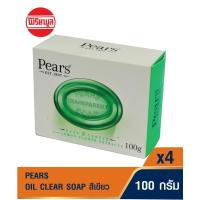 ราคา [แพ็ค 4 ก้อน]Pears Oil Clear สบู่แพร์สีเขียว 100G (13757105671)