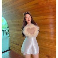 ราคา เซต2ชิ้น หัวใจขนฟูๆๆๆ งานป้าย L (21977552492)