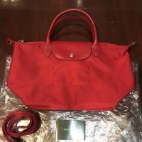 ราคา ฟรี EMS!! Longchamp neo size s สีแดง (1178716078)