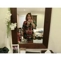 ราคา ชุดคนอ้วน ชุดเดรส สีดำเขียว (1629276025)