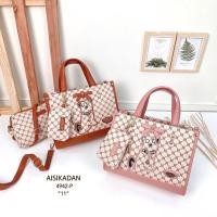 ราคา กระเป๋าทรงทำงาน อชิการ์เด้น AISIKADAN งานชุดเซ็ทได้3ใบคุ้มสุดๆ รุ่นใหม่สวยมาก หนังเกรดพรีเมี่ยม 4942-P (16395260680)