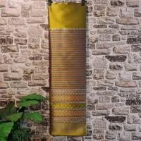 ราคา 44.ผ้าไหมแกมฝ้าย ผ้าทอทั้งผืน ลายยกดอกลำพูน ยกล้านนา สีเขียวทอง (24365891865)