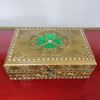 ราคา กล่องไม้สีทองโบราณ กล่องเก็บพระ กล่องใส่เครื่องประดับ (25322546138)