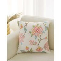 ราคา ปลอกหมอนผ้าปักลายดอกไม้ ปลอกหมอนอิง (ไม่รวมไส้) ผ้า linen cotton เนื้อดี (20980493811)