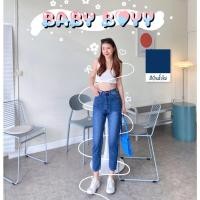 ราคา GW รุ่น Baby boyy สียีนส์เข้ม กางเกงยีนส์ขายาวทรงบอย (4938429267)