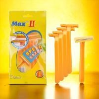ราคา Max II มีดโกนหนวดด้ามเหลือง ใบมีด2ชั้น (แพ็ค 5 ชิ้น) มีดโกนหนวด ที่โกนหนวด HN-0016 (25971178456)